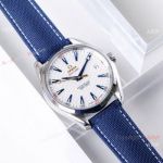 (VS Factory) Swiss Copy OMEGA Seamaster Aqua Terra RYDER CUP Watch Blue Leather Strap